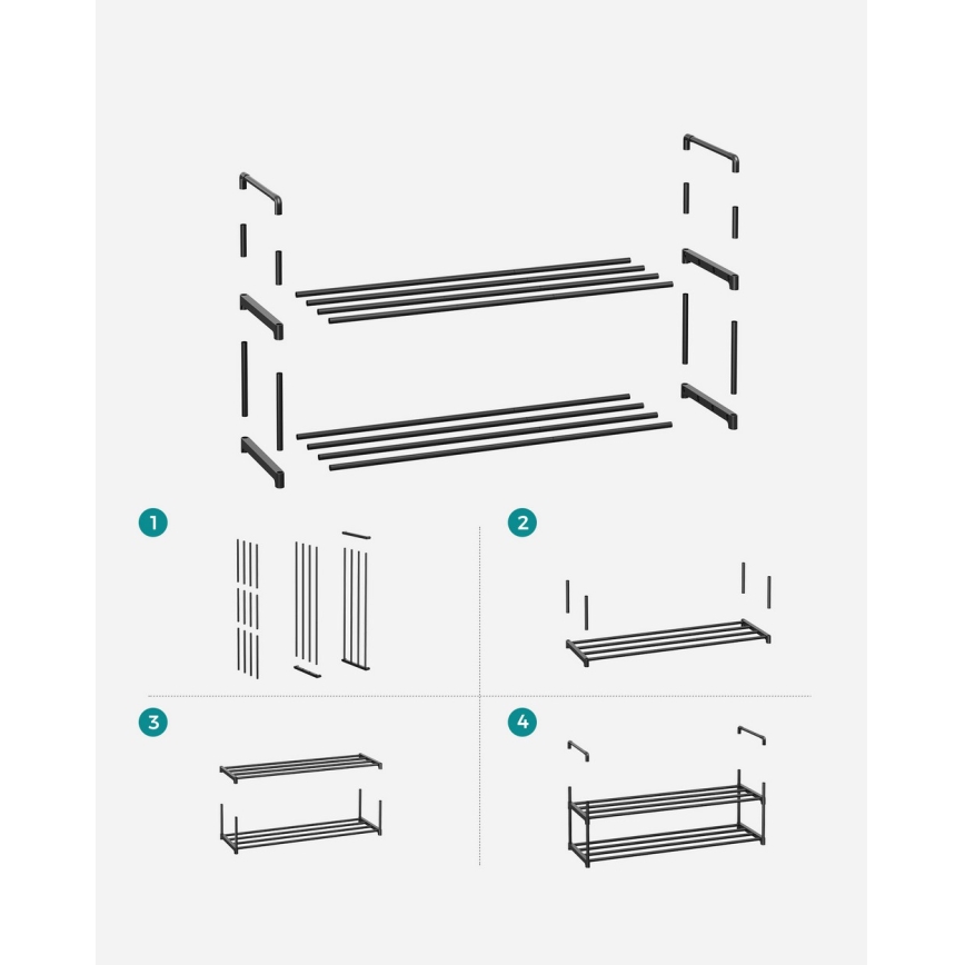 Meuble à chaussures ALVORO noir