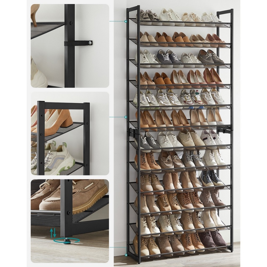 Meuble à chaussures ALVORO noir