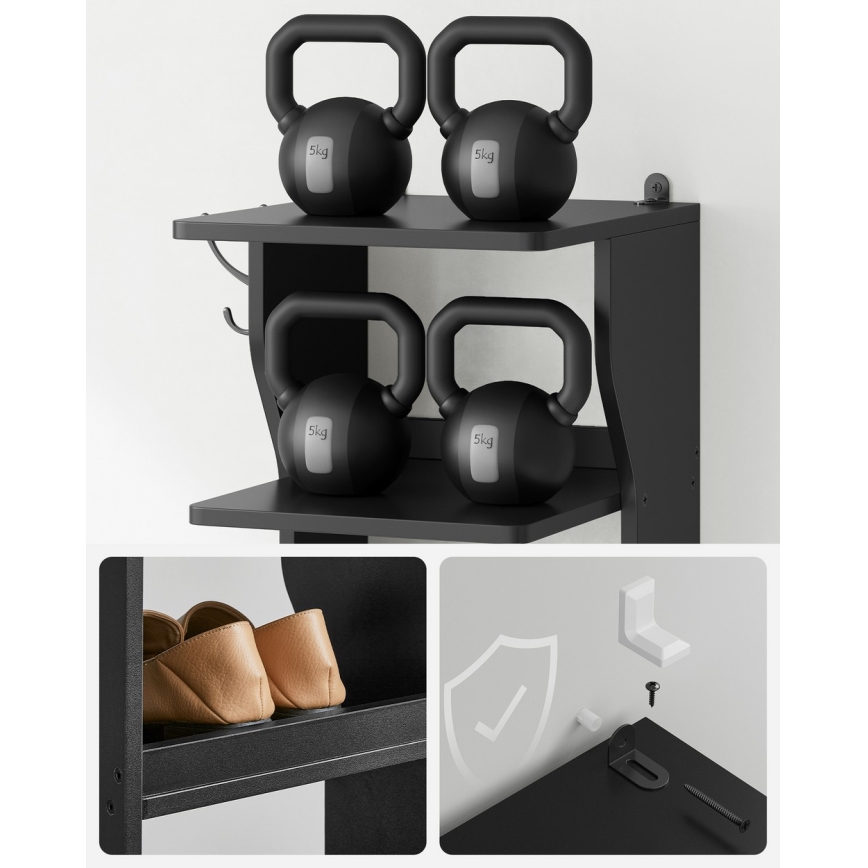 Meuble à chaussures BOTARO noir