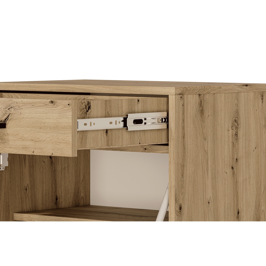 Meuble à chaussures CORICA 94x55 cm chêne artisanal