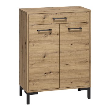 Meuble à chaussures CORICA 94x70 cm chêne artisanal