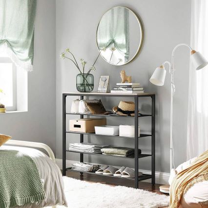 Meuble à chaussures DAVOR gris/noir