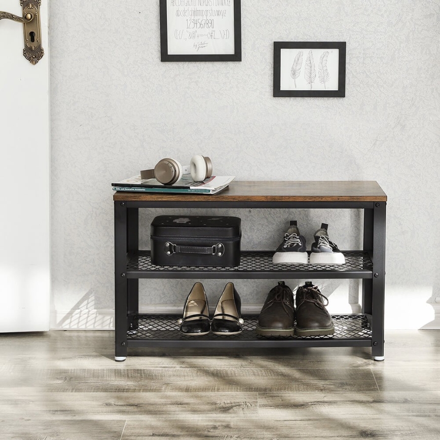 Meuble à chaussures DAVOR marron/noir