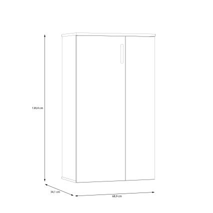 Meuble à chaussures ETON chêne artisan/vert