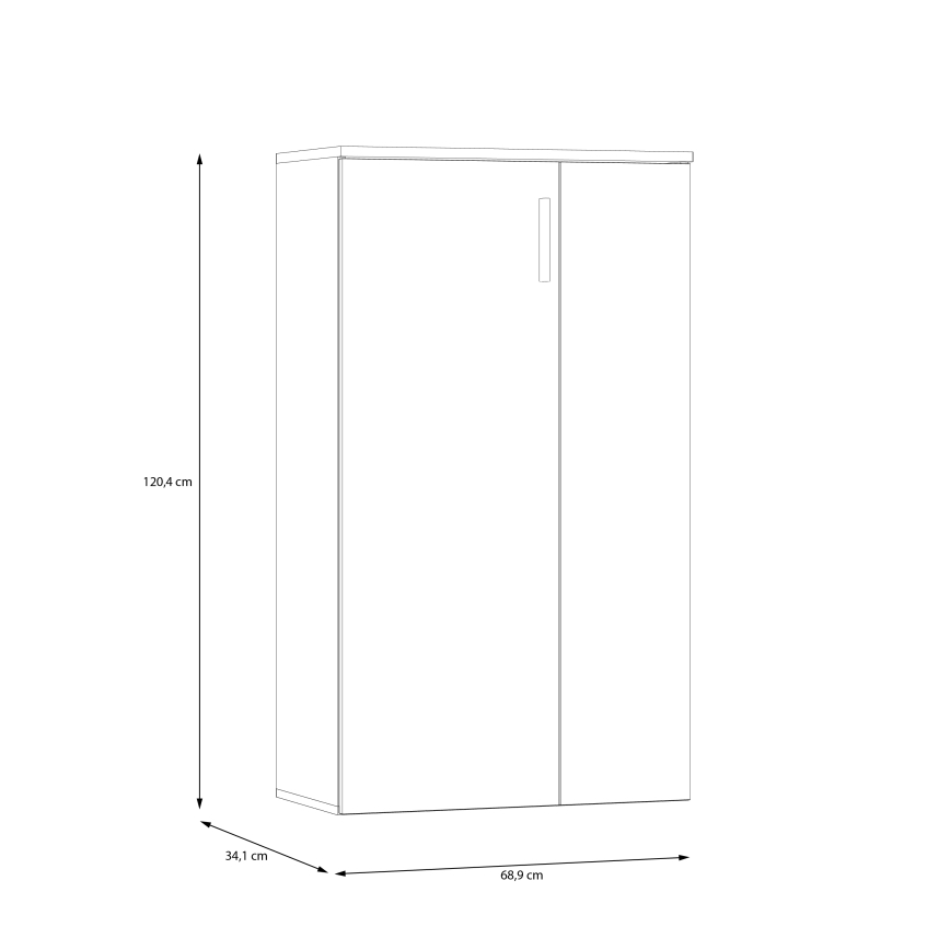 Meuble à chaussures ETON chêne artisan/vert