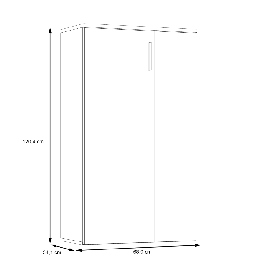 Meuble à chaussures ETON chêne sonoma/blanc