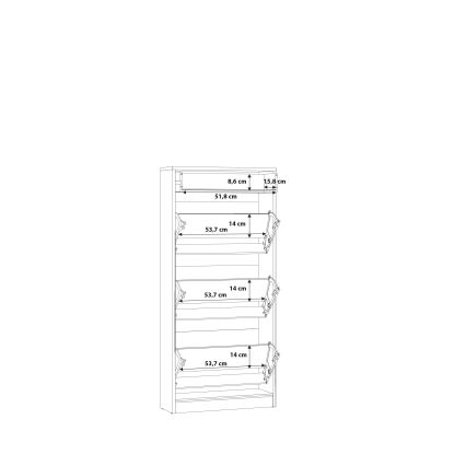 Meuble à chaussures KAVI chêne artisan