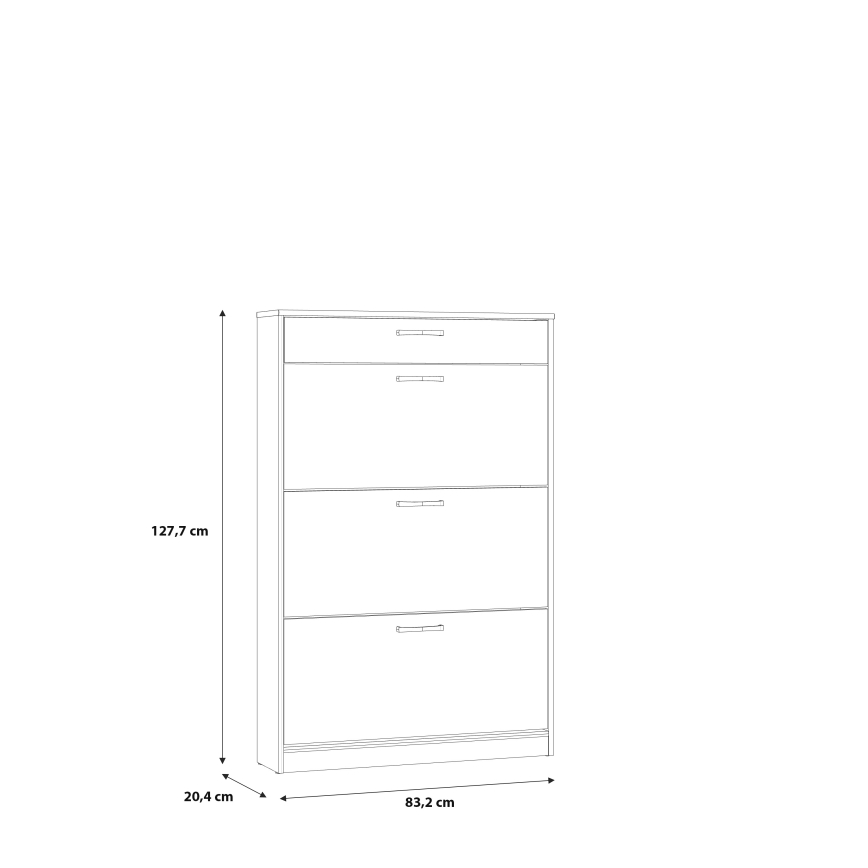 Meuble à chaussures KAVI chêne artisanal
