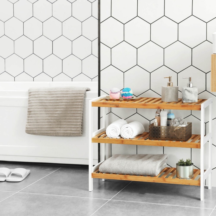 Meuble à chaussures MATE marron/blanc