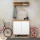 Meuble à chaussures OBSOYO 100x80 cm + mur cintre 15x80 cm marron/blanc