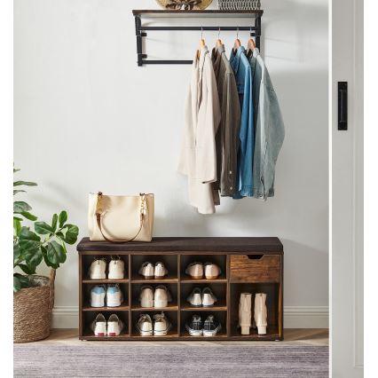 Meuble à chaussures VOREN brun/noir