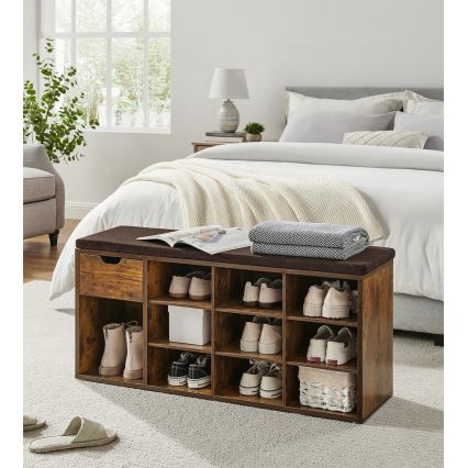Meuble à chaussures VOREN marron/noir