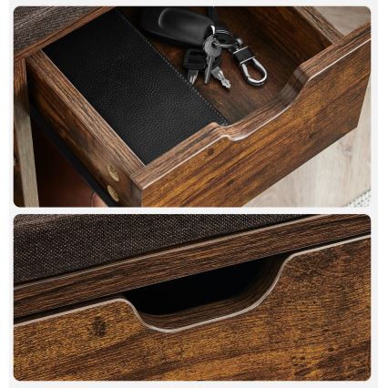 Meuble à chaussures VOREN marron/noir