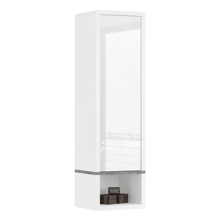 Meuble avec étagère ouverte FRED blanc/gris