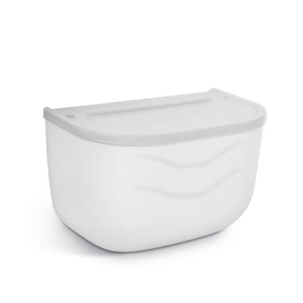 Meuble avec porte-rouleau pour papier toilette 21 x 13,5 cm blanc/gris