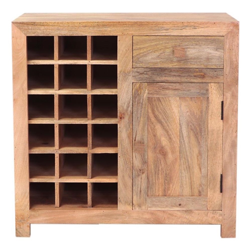 Meuble bar HINA 90x90 cm bois massif/manguier