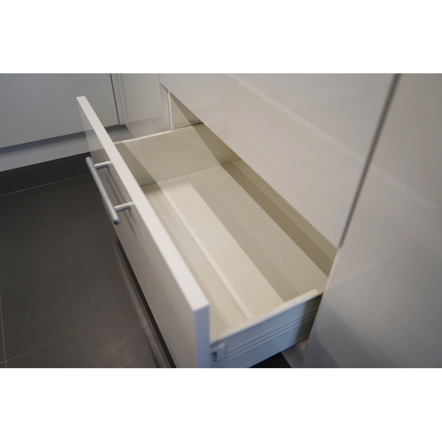 Meuble de cuisine CELESTE 180 cm, finition blanc laqué