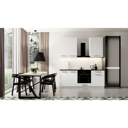 Meuble de cuisine EVE 200 cm, blanc