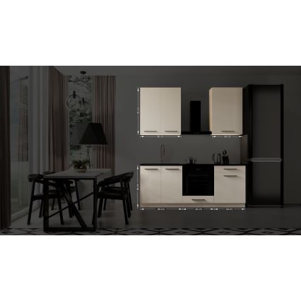 Meuble de cuisine EVE 200 cm taupe