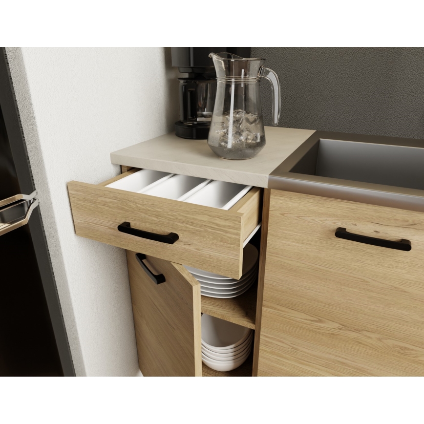 Meuble de cuisine PATRICIA 180 cm, chêne