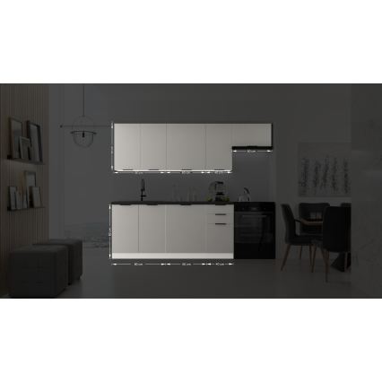 Meuble de cuisine PEARL 240 cm gris