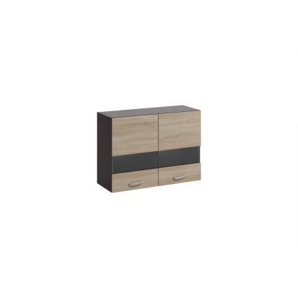 Meuble de cuisine VALERIA 180 cm chêne sonoma/marron