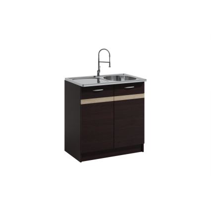 Meuble de cuisine VALERIA 240 cm chêne sonoma/marron