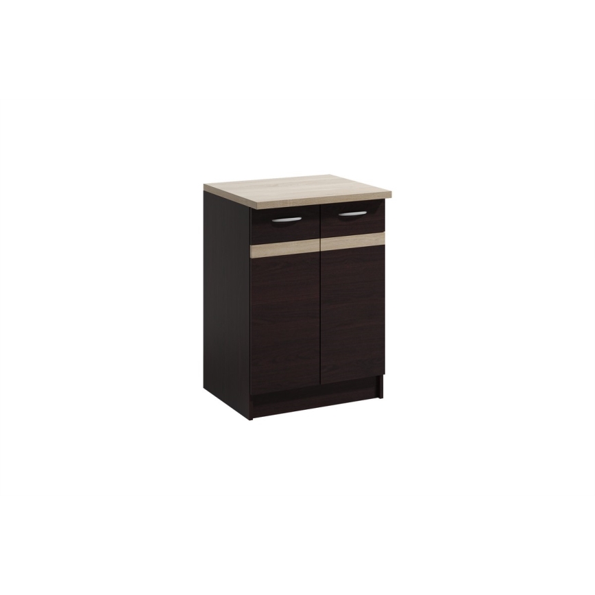 Meuble de cuisine VALERIA 240 cm chêne sonoma/marron