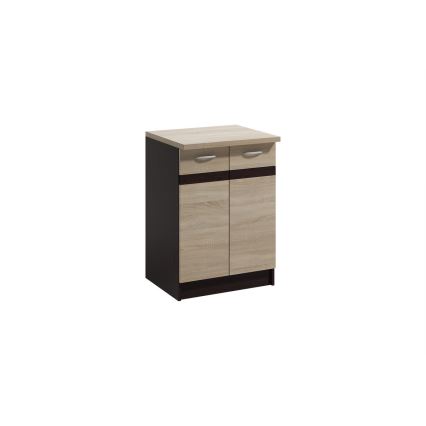 Meuble de cuisine VALERIA 240 cm marron/chêne sonoma