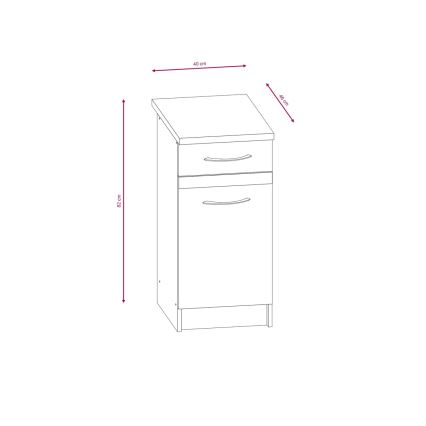 Meuble de cuisine VALERIA 240 cm marron/chêne sonoma