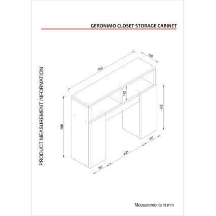 Meuble de salle de bain GERONIMO 61x76 cm blanc