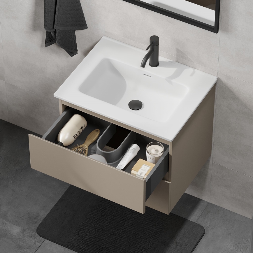 Meuble de salle de bains avec lavabo CONOR 61 cm Marakesh/blanc