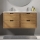 Meuble de salle de bains avec lavabo GRIBSKOV 120 cm beige/chêne/blanc
