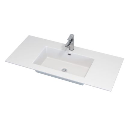 Meuble de salle de bains avec lavabo HELSINKI 100 cm, noir