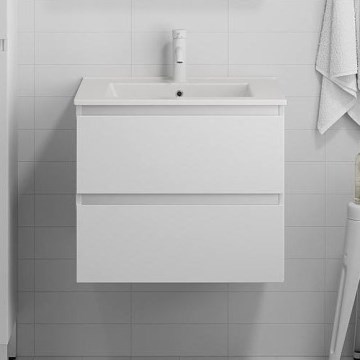 Meuble de salle de bains avec lavabo KENWOOD 61 cm chêne