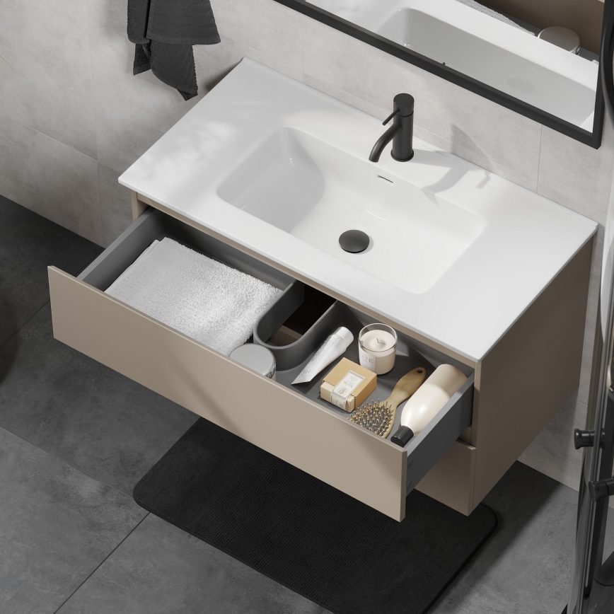 Meuble de salle de bains avec lavabo KENWOOD 91 cm Marakesh/blanc