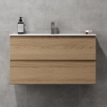 Meuble de salle de bains avec lavabo KENWOOD 91x50x45 cm chêne