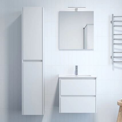 Meuble de salle de bains avec lavabo MOLDE 60 cm blanc