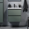Meuble de salle de bains avec lavabo MOLDE 60x55x46 cm, vert
