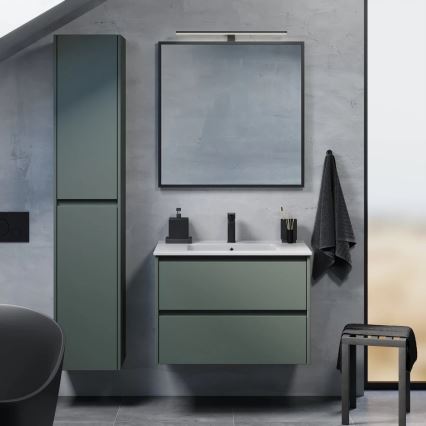 Meuble de salle de bains avec lavabo MOLDE 80x55x46 cm vert
