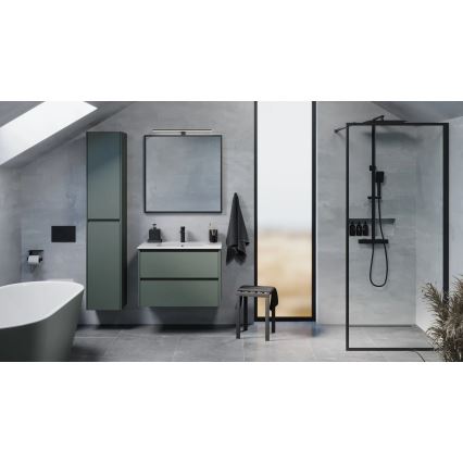 Meuble de salle de bains avec lavabo MOLDE 80x55x46 cm vert