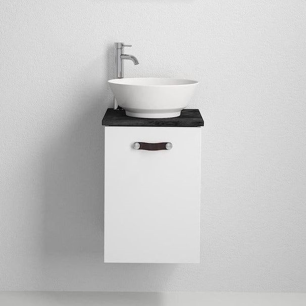 Meuble de salle de bains avec lavabo SOREN, blanc