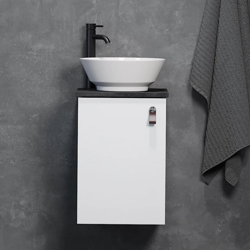 Meuble de salle de bains avec lavabo SOREN, blanc
