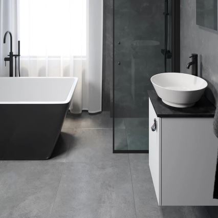 Meuble de salle de bains avec lavabo SOREN, blanc