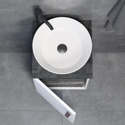 Meuble de salle de bains avec lavabo SOREN, blanc