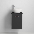 Meuble de salle de bains avec lavabo SOREN noir