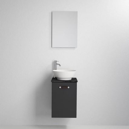 Meuble de salle de bains avec lavabo SOREN noir