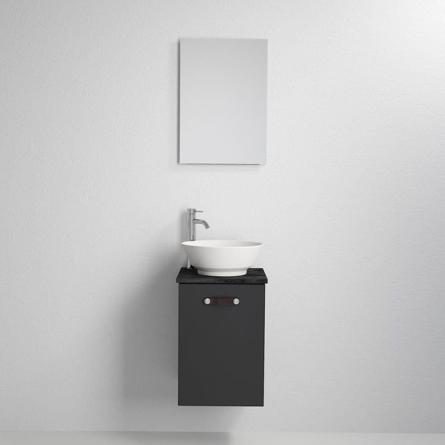 Meuble de salle de bains avec lavabo TAARNHOLM, noir