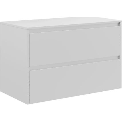 Meuble de salle de bains avec lavabo TRONDHEIM/KRISTIANSAND 90x57x46 cm blanc