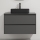 Meuble de salle de bains avec lavabo TRONDHEIM/LJORDAL 90x57x46 cm anthracite/noir